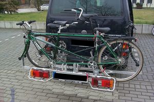 Allround Heckträger für 2 Tandem Typ UT für d. Anhängerkupplung AHK Fahrradträger für Tandemfahrräder