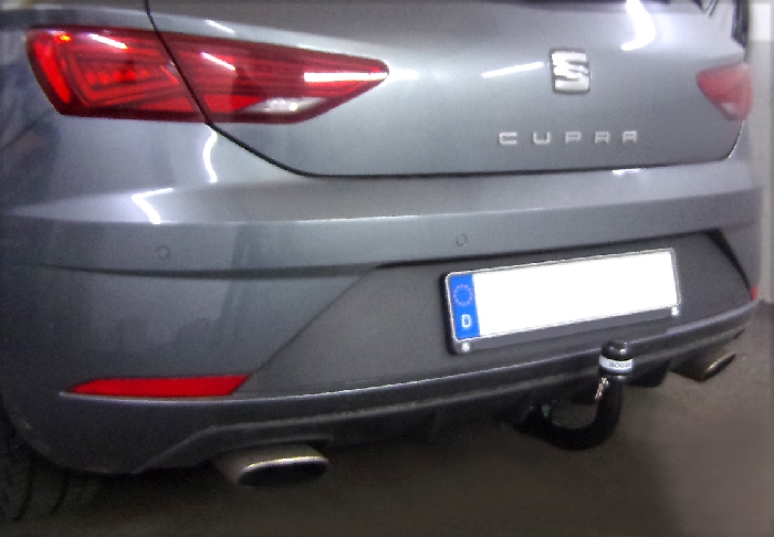 Anhängerkupplung für Seat-Leon Fließheck Typ 5F, spez. Cupra 2WD, Baureihe 2017-2020 V-abnehmbar