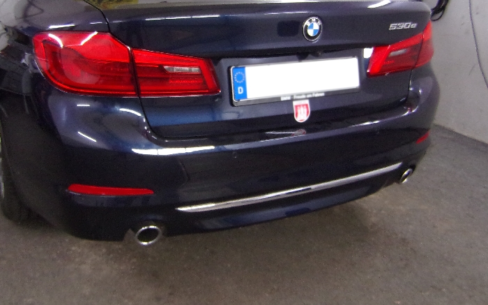 Anhängerkupplung für BMW-5er Limousine G30, speziell 530e, nur für Heckträgerbetrieb, Baureihe 2017-2019 V-abnehmbar Anhängerkupplung für BMW-5er Limousine G30, speziell 530e, nur für Heckträgerbetrieb, Baureihe 2017-2019 V-abnehmbar