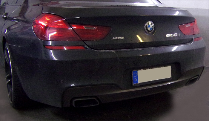 Anhängerkupplung für BMW-6er Gran Coupe F06 m. M- Performance, nur für Fzg. mit Anhängelastfreigabe, Baureihe 2012-2015 V-abnehmbar Anhängerkupplung für BMW-6er Gran Coupe F06 m. M- Performance, nur für Fzg. mit Anhängelastfreigabe, Baureihe 2012-2015 V-abnehmbar