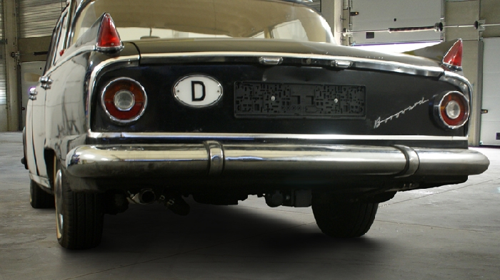 Anhängerkupplung für Borgward-P100 Limousine, Fzg. ohne Zusatztank, Baureihe 1959-1962 abnehmbar