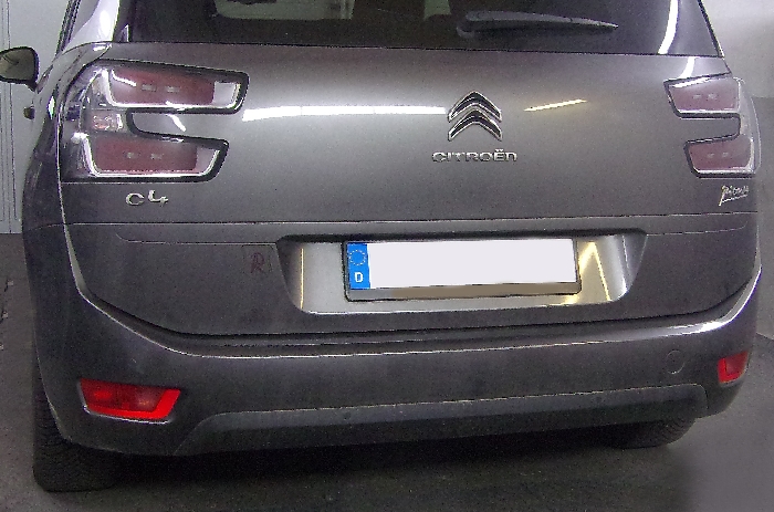 Anhängerkupplung für Citroen-C4 Picasso u. Gran Picasso, Baureihe 2013-2018 V-abnehmbar 45 Grad  Anhängerkupplung für Citroen-C4 Picasso u. Gran Picasso, Baureihe 2013-2018 V-abnehmbar 45 Grad