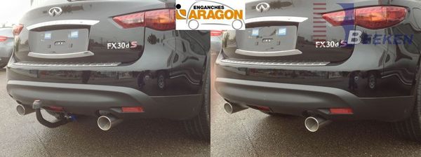 Anhängerkupplung für Infiniti-EX 30 J50, Baureihe 2008- V-abnehmbar  Anhängerkupplung für Infiniti-EX 30 J50, Baureihe 2008- V-abnehmbar