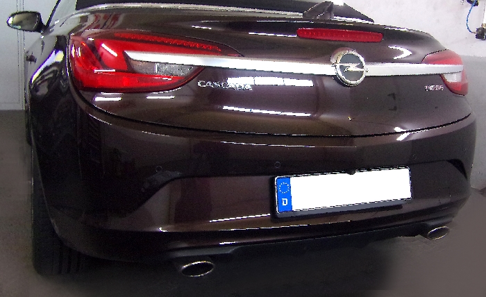Anhängerkupplung für Opel-Cascada Cabrio, Baureihe 2013- V-abnehmbar  Anhängerkupplung für Opel-Cascada Cabrio, Baureihe 2013- V-abnehmbar