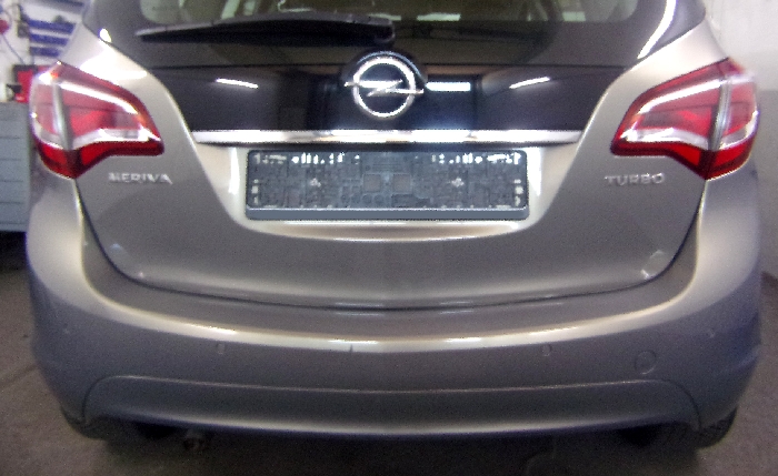 Anhängerkupplung für Opel-Meriva B, Minivan, nicht für Kfz. mit Fahrradträgersystem Flex-Fix, Baureihe 2010-2014 starr  Anhängerkupplung für Opel-Meriva B, Minivan, nicht für Kfz. mit Fahrradträgersystem Flex-Fix, Baureihe 2010-2014 starr