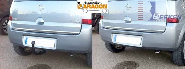 Anhängerkupplung für Opel-Meriva A, Minivan spez. OPC, Baureihe 2003-2010 V-abnehmbar  Anhängerkupplung für Opel-Meriva A, Minivan spez. OPC, Baureihe 2003-2010 V-abnehmbar