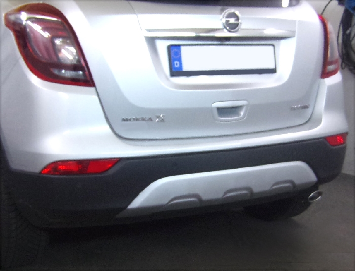 Anhängerkupplung für Opel-Mokka X nicht für Fzg. mit Fahrradträgersystem Flex-Fix, ohne Elektrosatzvorb., Baureihe 2016-2020 starr  Anhängerkupplung für Opel-Mokka X nicht für Fzg. mit Fahrradträgersystem Flex-Fix, ohne Elektrosatzvorb., Baureihe 2016-2020 starr