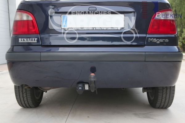 Anhängerkupplung für Renault-Megane Fließheck, 3/ 5-türig, Baureihe 1996-1999 starr  Anhängerkupplung für Renault-Megane Fließheck, 3/ 5-türig, Baureihe 1996-1999 starr