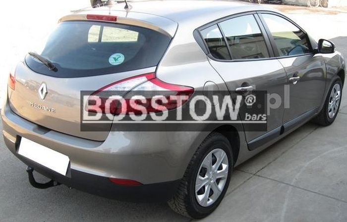 Anhängerkupplung für Renault-Megane Fließheck, 5-türig, Baureihe 2012-2016 V-abnehmbar  Anhängerkupplung für Renault-Megane Fließheck, 5-türig, Baureihe 2012-2016 V-abnehmbar