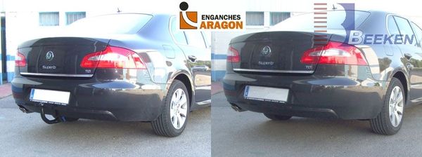 Anhängerkupplung für Skoda-Superb II Limousine, Baureihe 2008-2015 V-abnehmbar  Anhängerkupplung für Skoda-Superb II Limousine, Baureihe 2008-2015 V-abnehmbar