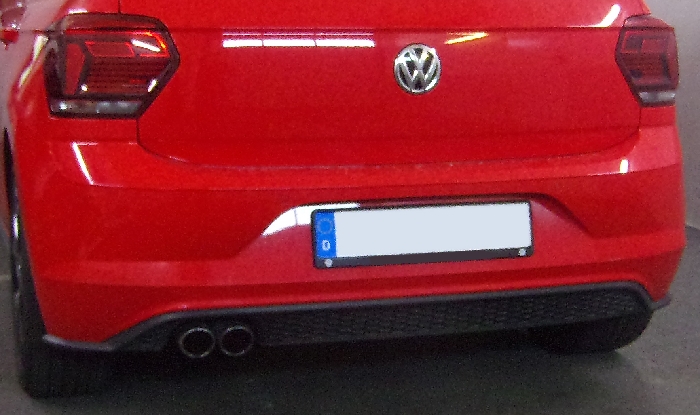 Anhängerkupplung für VW-Polo (AW) Schrägheck, spez. GTI, Baureihe 2023- V-abnehmbar  Anhängerkupplung für VW-Polo (AW) Schrägheck, spez. GTI, Baureihe 2023- V-abnehmbar