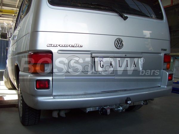 Anhängerkupplung für VW-Transporter T4, Kasten Bus Syncro, inkl. Caravelle Multivan, Baureihe 1996-1998 starr  Anhängerkupplung für VW-Transporter T4, Kasten Bus Syncro, inkl. Caravelle Multivan, Baureihe 1996-1998 starr