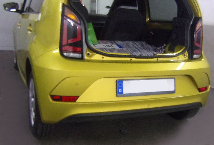 Anhängerkupplung für VW-Up nicht Erdgas, nicht eUp, nicht GTI, nur für Heckträgerbetrieb, Baureihe 2016-2023 abnehmbar