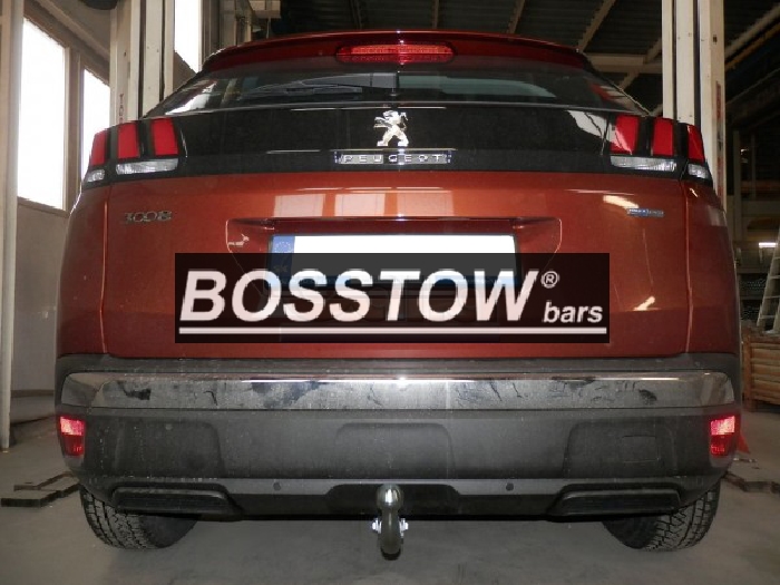Anhängerkupplung für Peugeot-3008 spez. GT-Line, mit Esatz Vorbereitung, Baureihe 2016-2023 starr