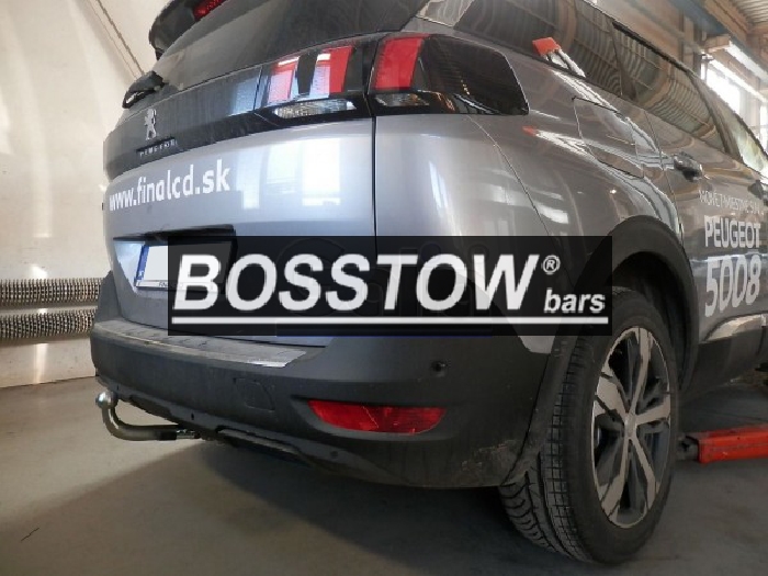 Anhängerkupplung für Peugeot-5008 Fzg. mit E- Satz Vorbereitung, f. Fzg. mit Reserverad am Boden, Baureihe 2017-2024 abnehmbar