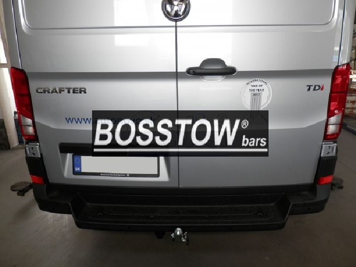 Anhängerkupplung für VW-Crafter II 30-35, Kasten, Radstd. 3640mm, 4490mm, Fzg. mit Trittbrettst., o. Vorbereitung, Baureihe 2024- abnehmbar