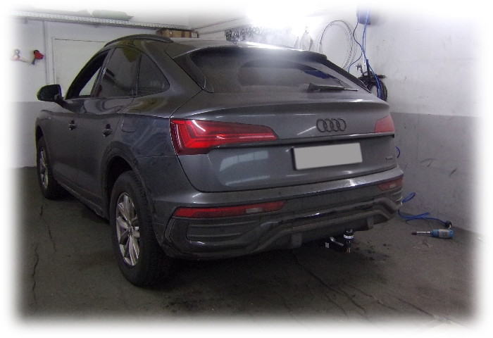 Anhängerkupplung für Audi-Q5 Sportback spez. Plug In Hybrid, S-Line, Baureihe 2023- V-abnehmbar  Anhängerkupplung für Audi-Q5 Sportback spez. Plug In Hybrid, S-Line, Baureihe 2023- V-abnehmbar