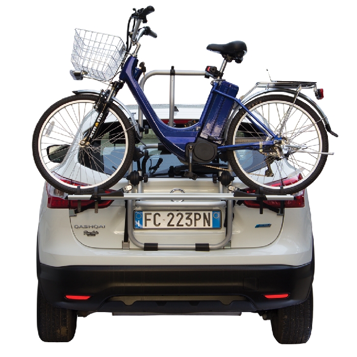 Dacia Sandero II, 5-T Fließheck Bj. 2017-2021, kompatibler Fabbri Fahrradträger f. E- Bike- Elektrofahrrad