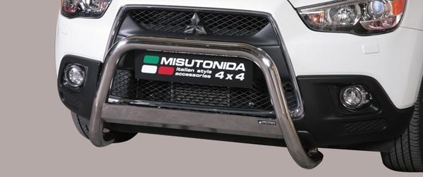 Frontschutzbügel Kuhfänger Bullfänger Mitsubishi ASX 2012-2016, Medium Bar 63mm Edelstahl Omologato Inox