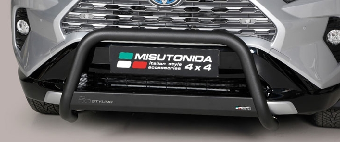 Frontschutzbügel Kuhfänger Bullfänger Toyota RAV4 Hybrid 2019-, Medium Bar 63mm schwarz pulverbeschichtet