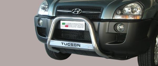 Frontschutzbügel Kuhfänger Bullfänger Hyundai Tucson 2004-2010, Medium Bar Mark 63mm Edelstahl Omologato Inox