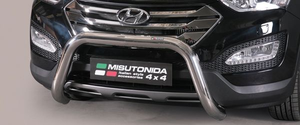 Frontschutzbügel Kuhfänger Bullfänger Hyundai Santa Fe 2012-2016, Super Bar 76mm Edelstahl Omologato Inox