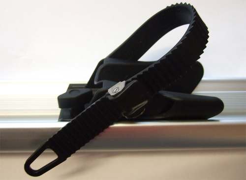 Felgenaufnahme, Radstopper rechts m. Schnellverschluss f. Fahrradschiene Alu Typ 112