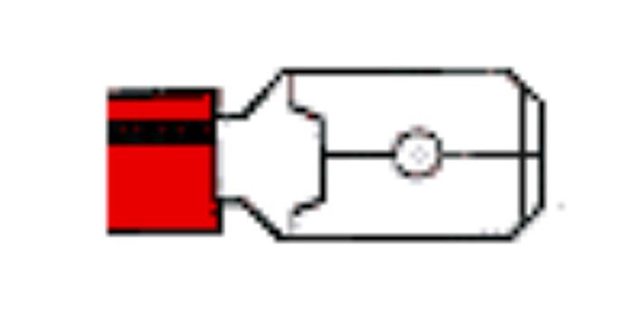 Flachsteckzunge, 2,8mm, isoliert, Lieferumfang 1 Stk.