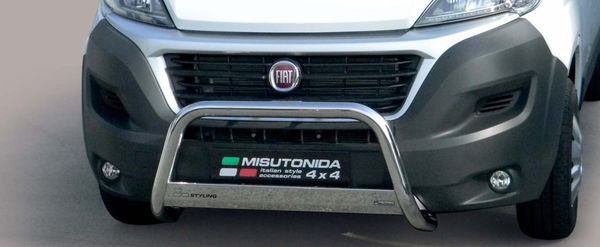 Frontschutzbügel Kuhfänger Bullfänger für Fiat Ducato 2014-2016, Medium Bar 63mm Edelstahl Omologato Inox