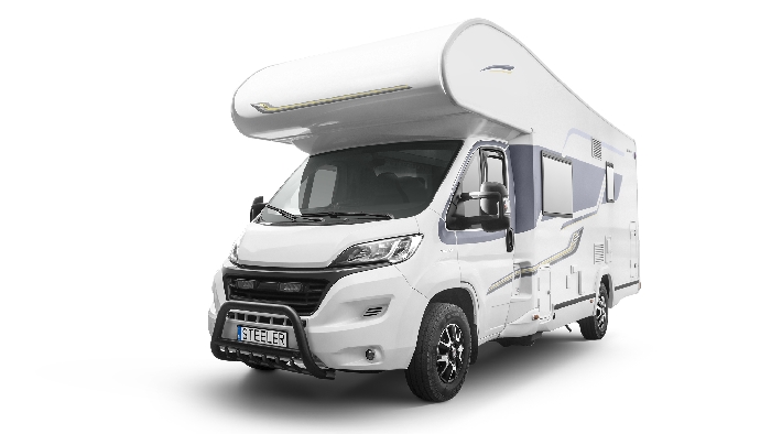 Frontschutzbügel Kuhfänger Bullfänger für Fiat Ducato Wohnmobil/Camper 2014-2021, Steelbar QRU 70mm, schwarz beschichtet
