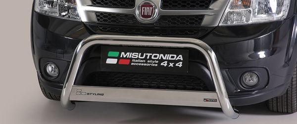 Frontschutzbügel Kuhfänger Bullfänger für Fiat Freemont 2011-, Medium Bar 63mm Edelstahl Omologato Inox