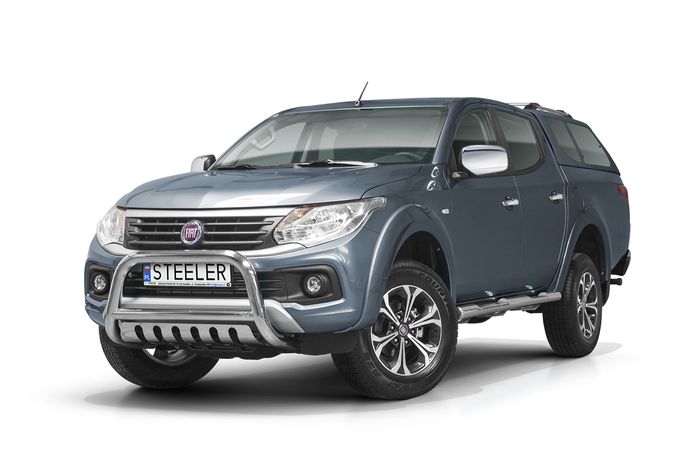 Frontschutzbügel Kuhfänger Bullfänger für Fiat Fullback DC 2016-, Steelbar QFU 70mm