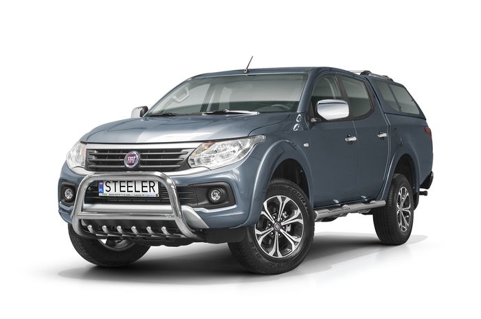 Frontschutzbügel Kuhfänger Bullfänger für Fiat Fullback DC 2016-, Steelbar QRU 70mm
