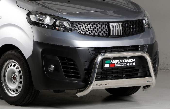 Frontschutzbügel Kuhfänger Bullfänger für Fiat Scudo 2021-, Medium Bar 63mm Edelstahl Omologato Inox