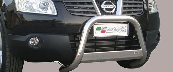 Frontschutzbügel Kuhfänger Bullfänger für Nissan Qashqai 2007-2010, Medium Bar 63mm Edelstahl Omologato Inox