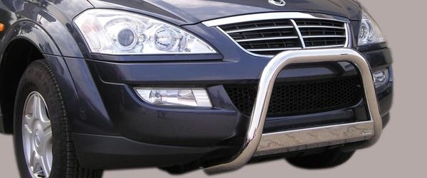 Frontschutzbügel Kuhfänger Bullfänger für Ssang Yong Kyron 2007-, Medium Bar 63mm Edelstahl Omologato Inox