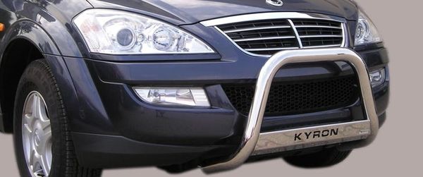 Frontschutzbügel Kuhfänger Bullfänger für Ssang Yong Kyron 2007-, Medium Bar Mark 63mm Edelstahl Omologato Inox