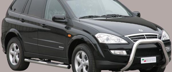 Frontschutzbügel Kuhfänger Bullfänger für Ssang Yong Kyron 2007-, Super Bar 76mm Edelstahl Omologato Inox