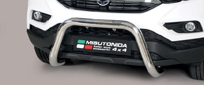 Frontschutzbügel Kuhfänger Bullfänger für Ssang Yong Musso 2018-, Super Bar 76mm Edelstahl Omologato Inox