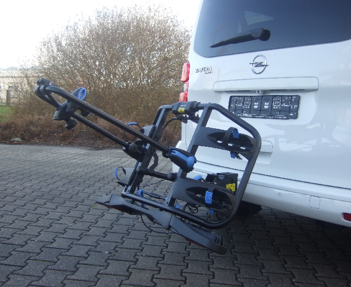 Fahrradträger Hapro Atlas 2 Premium Blue für d. Anhängerkupplung AHK Heckträger für E-Bike Elektrofahrrad