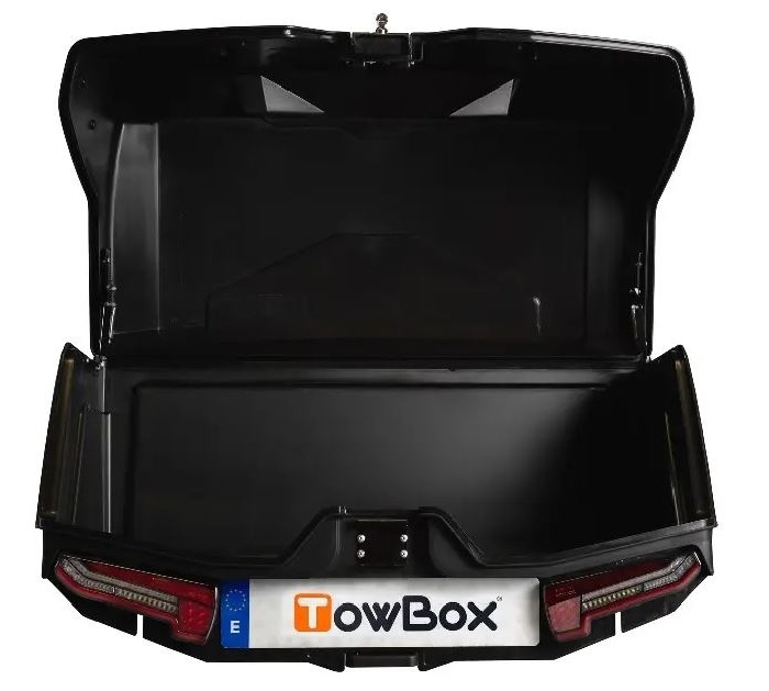 TowBox System BOX System BOX V5, schwarz, Toplader AHK Lastenträger m. Heckbox