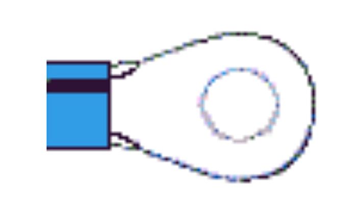 Ringkabelschuh blau, bis 2,5qmm, 6mm, Lieferumfang 1 Stk