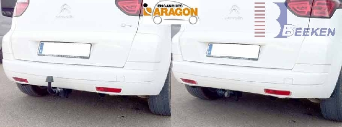 Anhängerkupplung für Citroen-C4 5 türig, Baureihe 2010-2020 abnehmbar  Anhängerkupplung für Citroen-C4 5 türig, Baureihe 2010-2020 abnehmbar