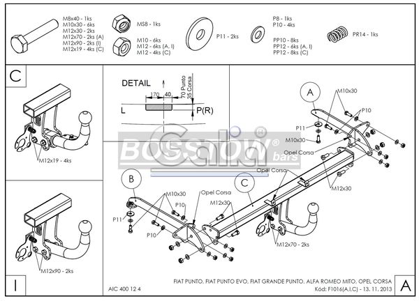 Anhängerkupplung für Opel-Corsa D, Fließheck, Baureihe 2006-2010 abnehmbar