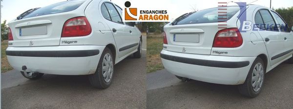 Anhängerkupplung für Renault-Megane Fließheck, 3/ 5-türig, Baureihe 1996-1999 abnehmbar  Anhängerkupplung für Renault-Megane Fließheck, 3/ 5-türig, Baureihe 1996-1999 abnehmbar