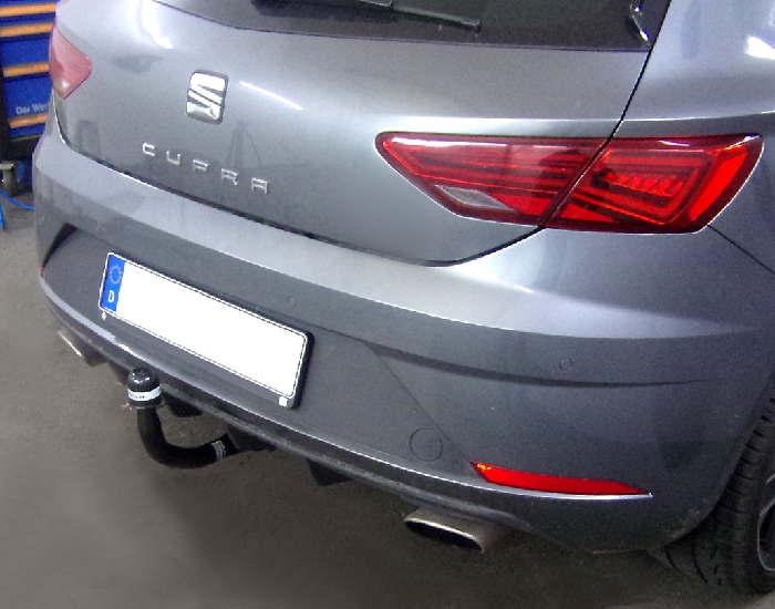 Anhängerkupplung für Seat-Leon Fließheck Typ 5F, spez. Cupra 2WD, Baureihe 2017-2020 V-abnehmbar