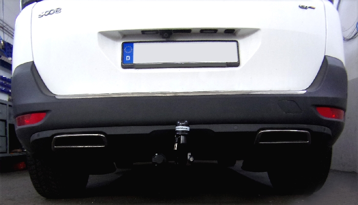 Anhängerkupplung für Peugeot-5008 nicht Fzg. mit E- Satz Vorbereitung, f. Fzg. mit Reserverad am Boden, Baureihe 2017-2024 V-abnehmbar
