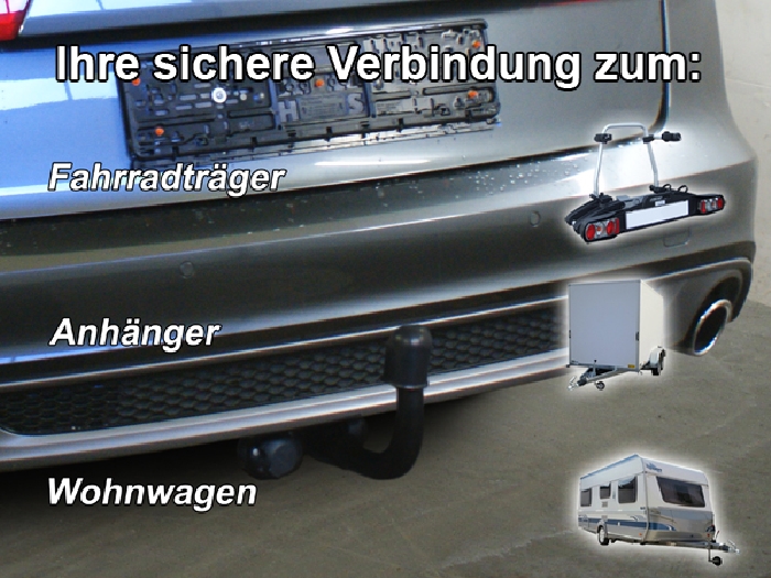 Anhängerkupplung für Audi-A6 Avant 4GD/4G, C7, Baureihe 2014-2018 V-abnehmbar