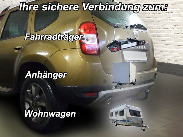 Anhängerkupplung für Dacia-Duster SUV 2WD und 4WD, Baureihe 2013-2017 starr