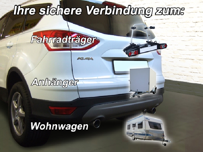 Anhängerkupplung für Ford-Kuga, Baureihe 2013-2019 V-abnehmbar